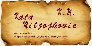 Kata Miljojković vizit kartica